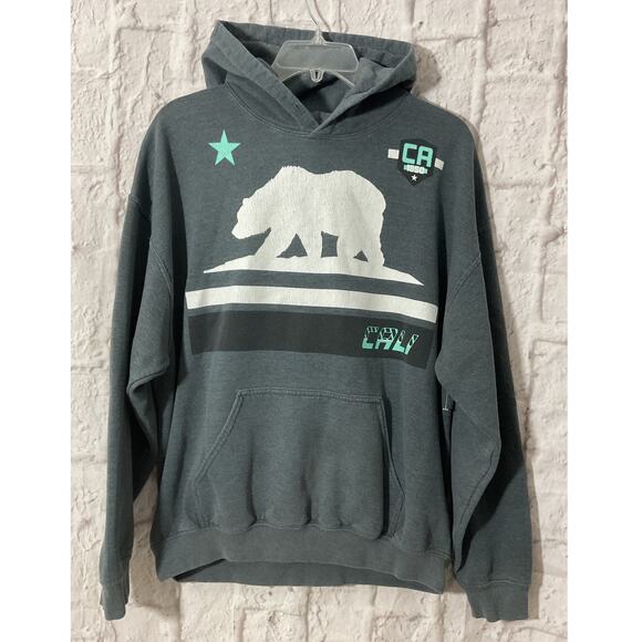 Tony Hawk Hoodie California Bear Graphic Size Men’s Large Gray - Picture 4 of 5